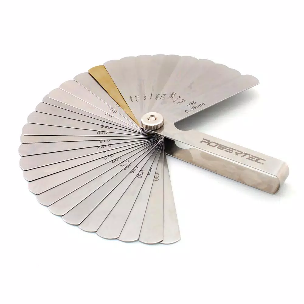 Cheapest 🎁 POWERTEC 32-Blade 0.0015-0.035 In. Feeler Gauge Dual Marked Imperial And Metric Measuring Tool ❤️