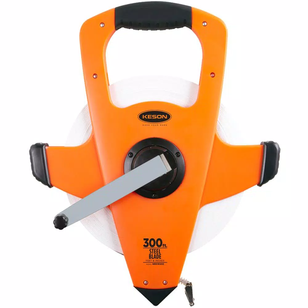 Wholesale 🔔 Keson 300 Ft. Steel Open Reel Tape Measure, ABS Housing, Speed Rewind, SAE 🎁