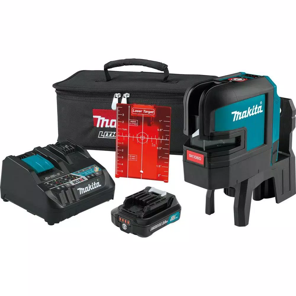 Deals 🤩 Makita 12-Volt MAX CXT Self-Leveling Cross-Line/4-Point Red Beam Laser Kit (2.0 Ah) 😀