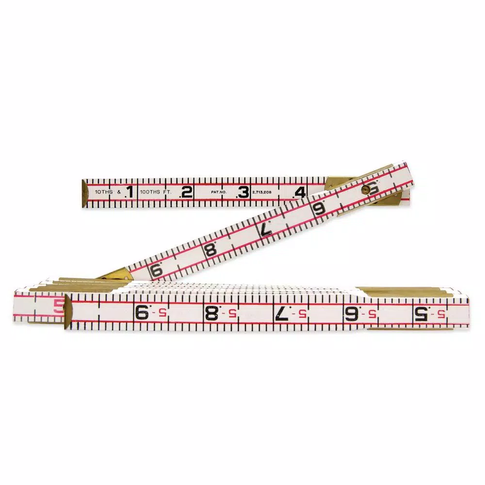 Cheap 🧨 Lufkin 6 Ft. X 5/8 In. Engineer’s Scale Wood Rule Red End 🥰