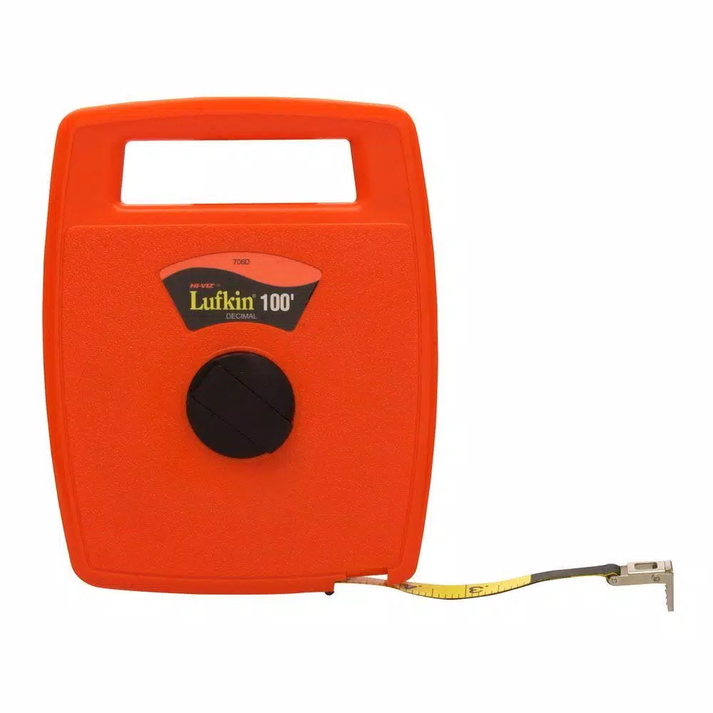 Best Pirce 🔥 Lufkin 1/2 In. X 100 Ft. Engineers Hi-Viz Orange Linear Fiberglass Tape Measure 💯