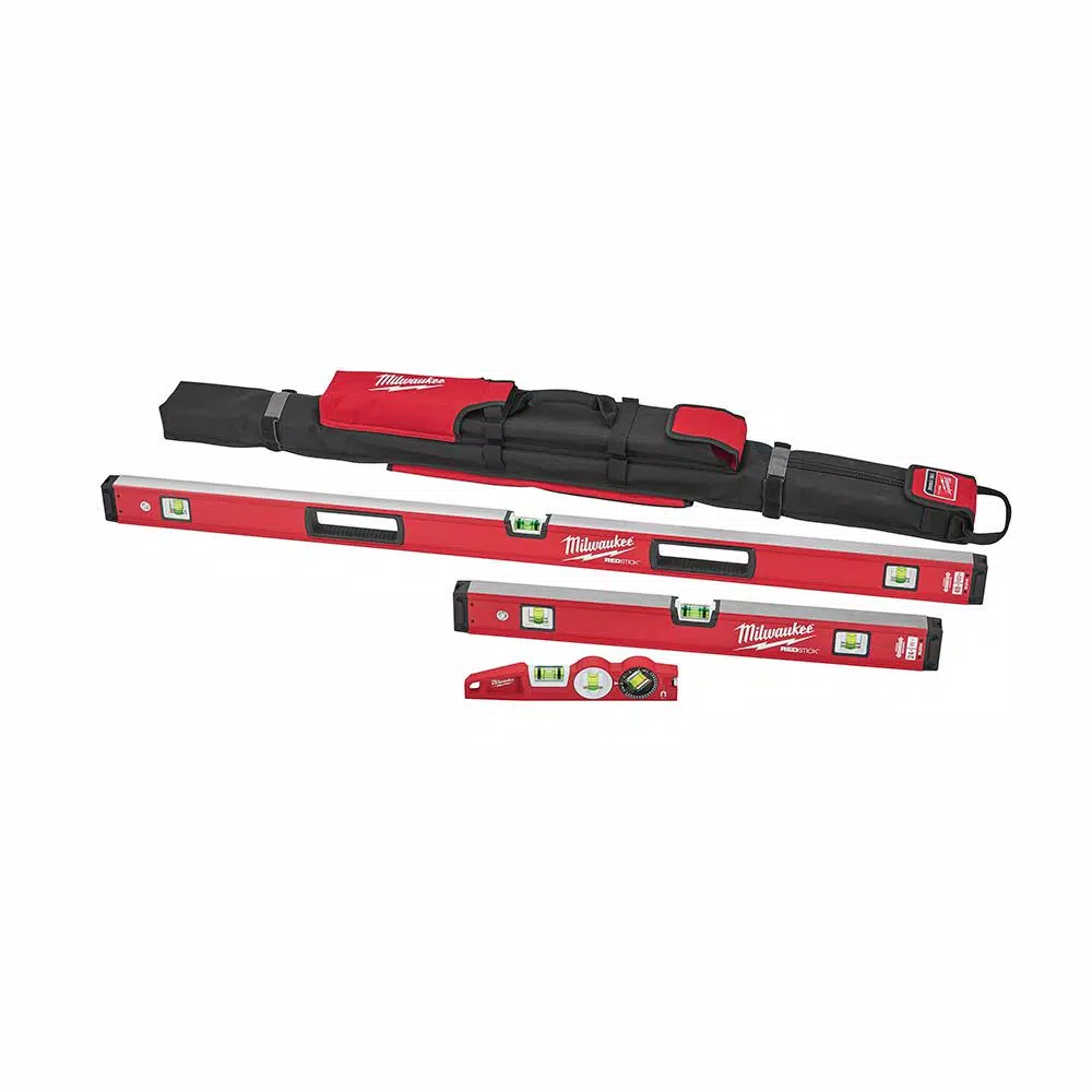 Buy ๐ Milwaukee 10 In. / 24 In. / 48 In. REDSTICK Box And Torpedo Level Set โค๏ธ