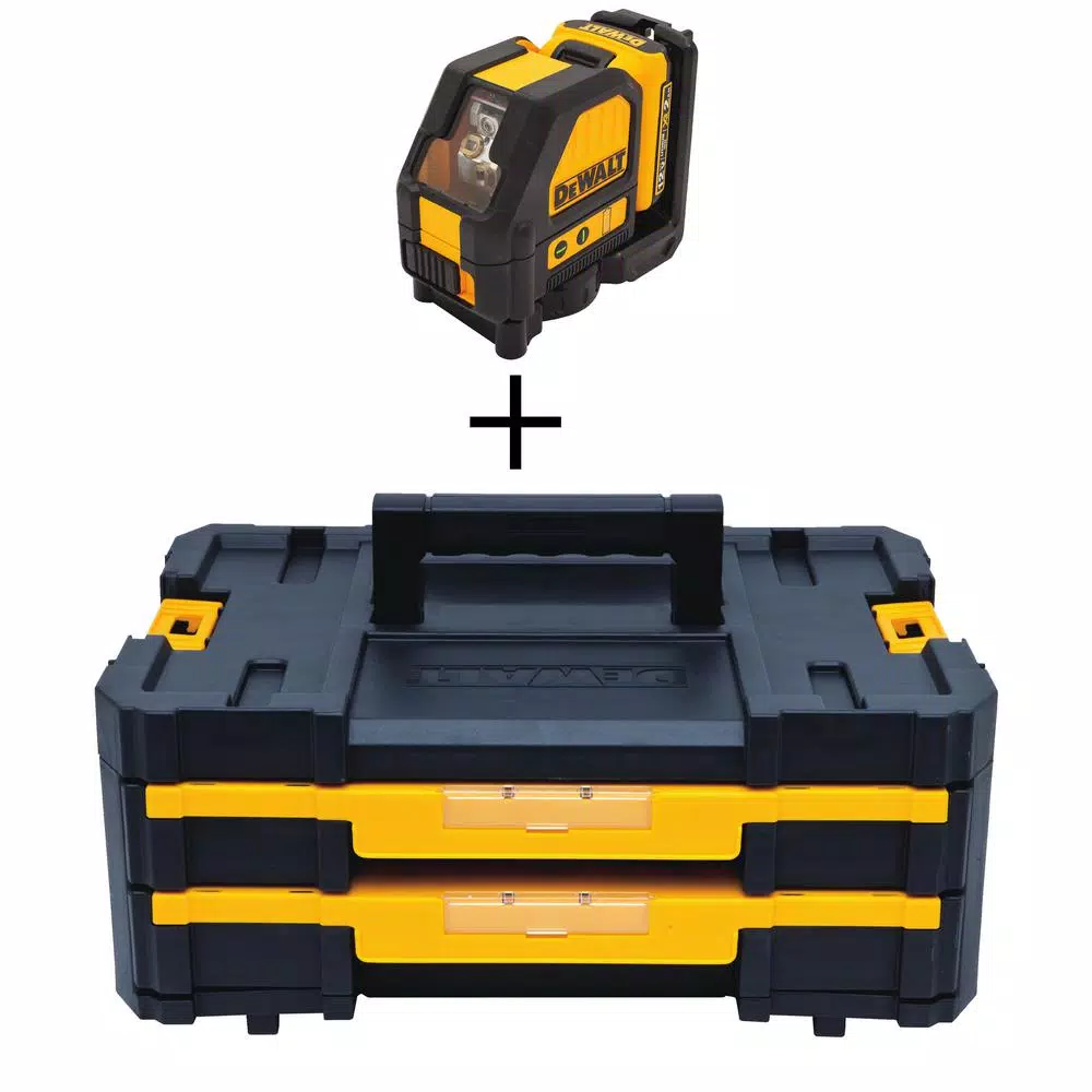 Cheap π DEWALT 12-Volt MAX Li-Ion 165 Ft. Green Self-Leveling Cross-Line Laser Level With Bonus Small Parts & Tool Storage Organizer π₯°