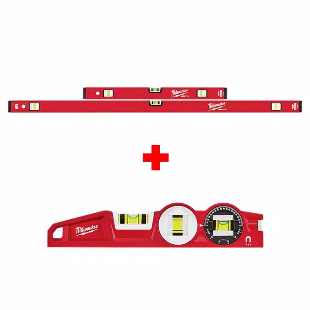 Brand new ๐ Milwaukee 24 In./48 In. REDSTICK Magnetic Compact Box Level Set With 10 In. 360-Degree Locking Die Cast Torpedo Level ๐ 10 Brand new ๐ Milwaukee 24 In./48 In. REDSTICK Magnetic Compact Box Level Set With 10 In. 360-Degree Locking Die Cast Torpedo Level ๐ - Image 10