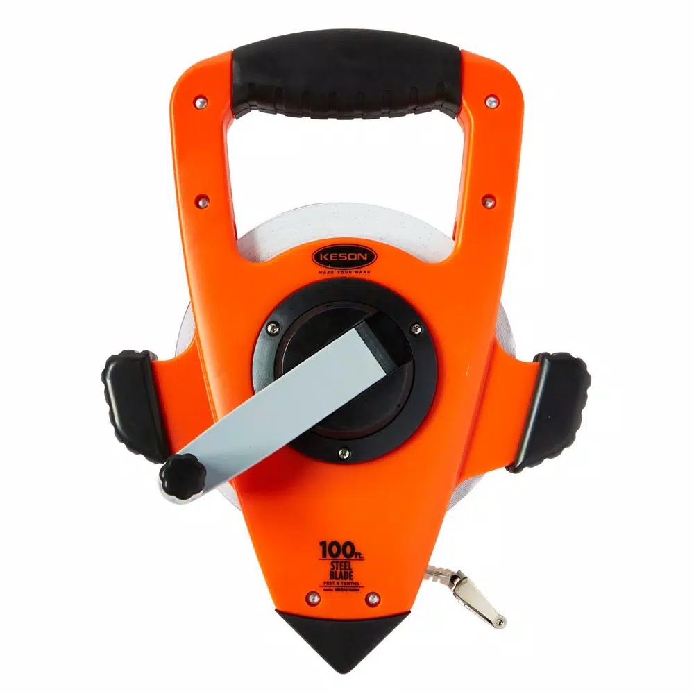 Best Pirce 👍 Keson 100 Ft. Steel Open Reel Tape Measure, ABS Housing, 3×1 Rewind, Engineer’s 🎉