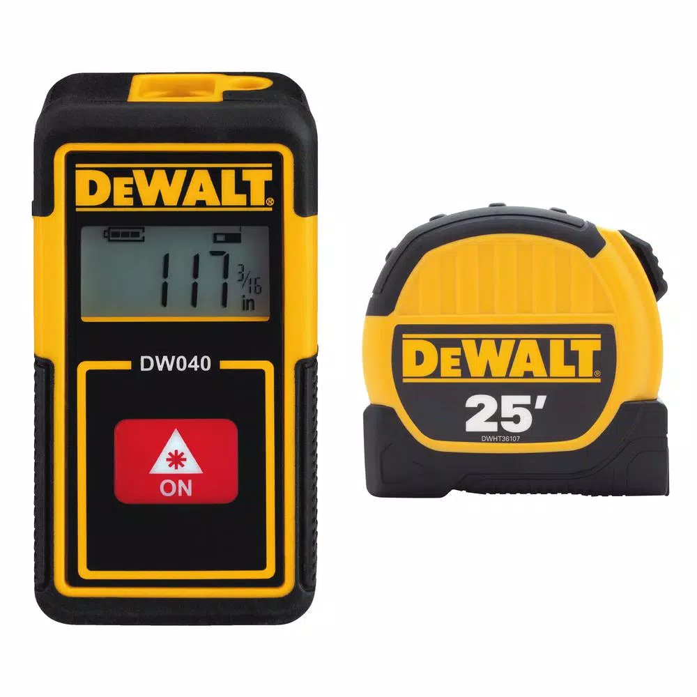 Flash Sale ⌛ DEWALT 40 Ft. Lithium-Ion Rechargeable Pocket Laser Distance Measurer And 25 Ft. X 1-1/8 In. Tape Measure 🔥