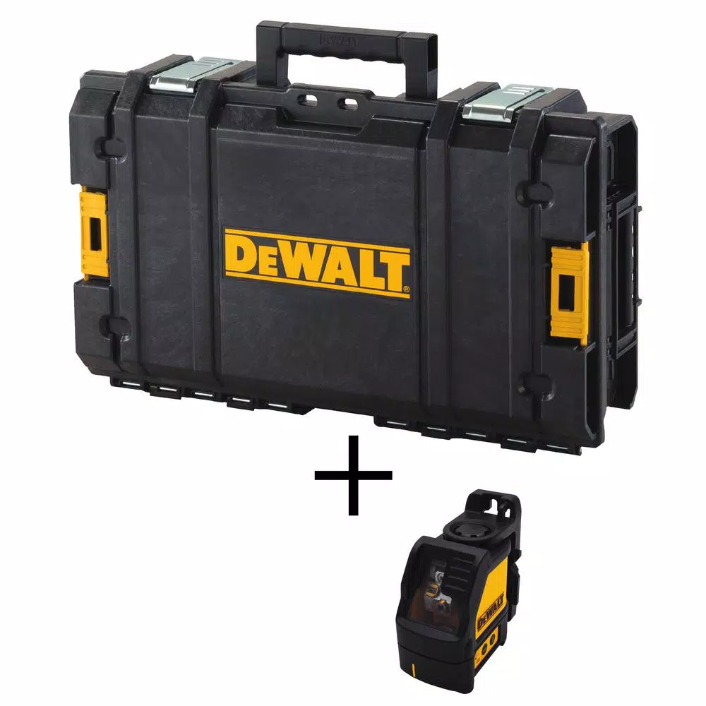 Best deal ⌛ DEWALT 165 Ft. Green Self-Leveling Cross Line Laser Level With Bonus 22 In. ToughSystem Tool Box 🔔