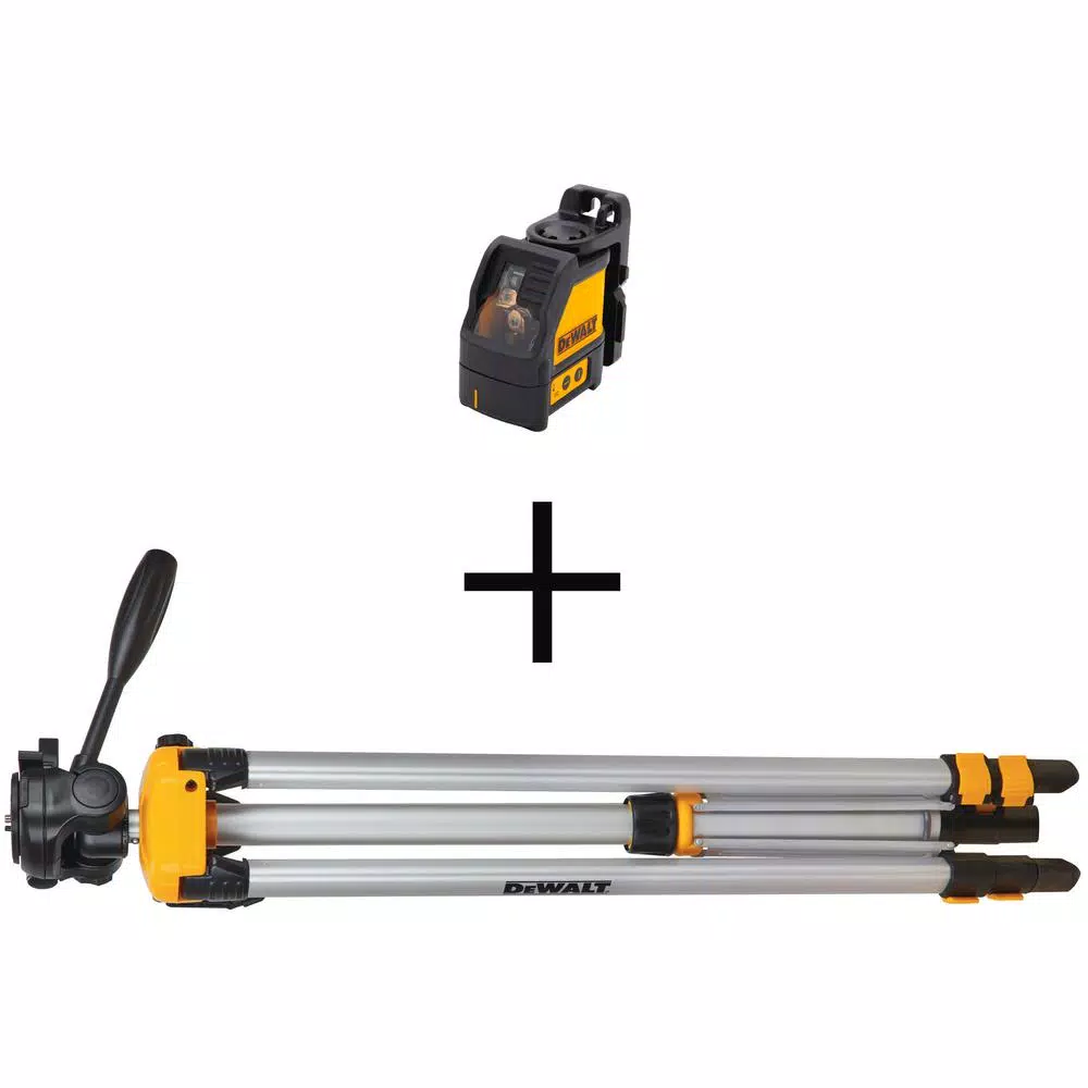Wholesale ๐ DEWALT 165 Ft. Red Self-Leveling Cross-Line Laser Level With Bonus Adjustable And Portable Laser Level Tripod โค๏ธ