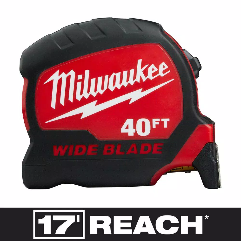 Outlet ๐คฉ Milwaukee 40 Ft. X 1.3 In. Wide Blade Tape Measure With 17 Ft. Reach ๐