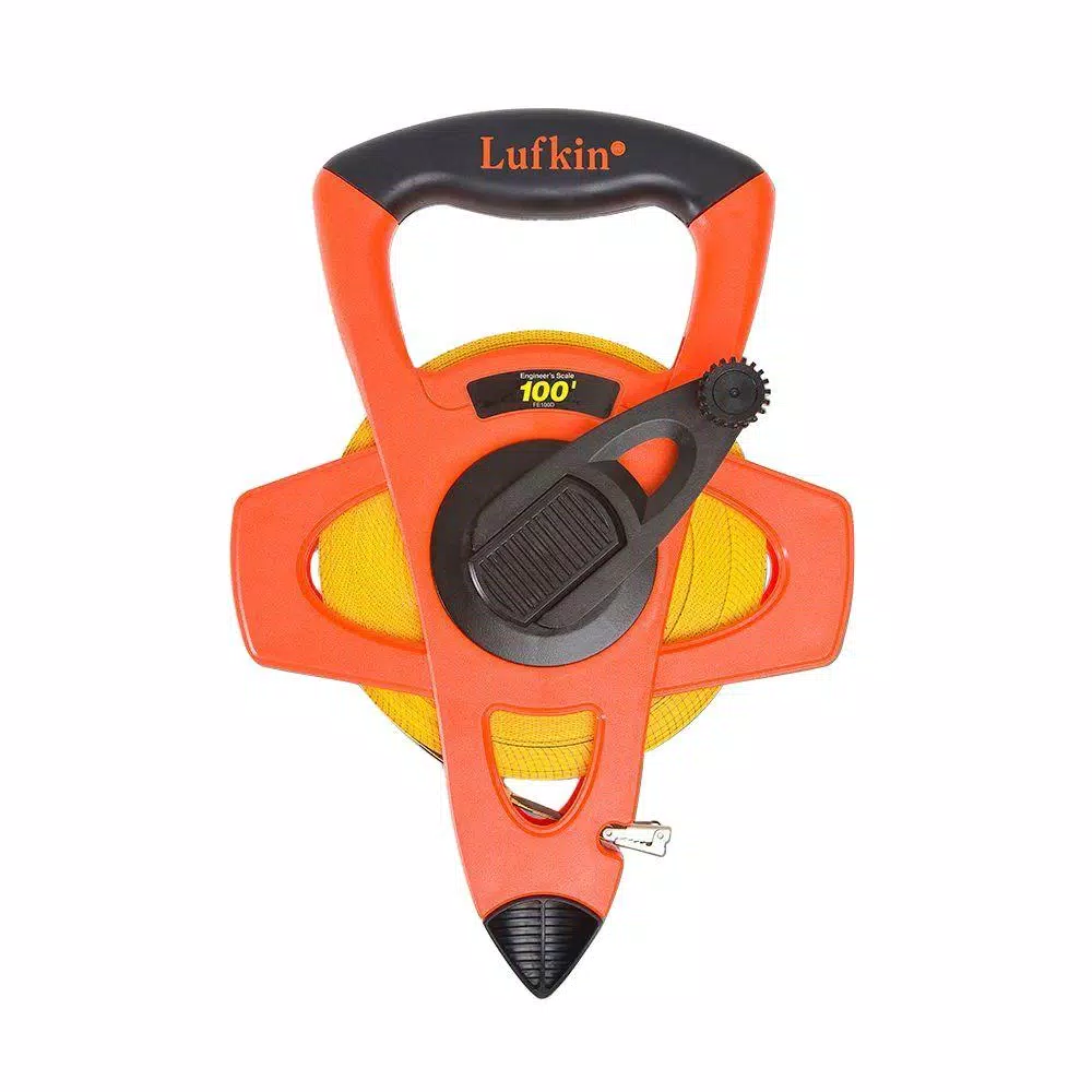 Coupon 😀 Lufkin 1/2 In. X 100 Ft. Linear Open Reel Fiberglass Engineers Tape Measure 🔥