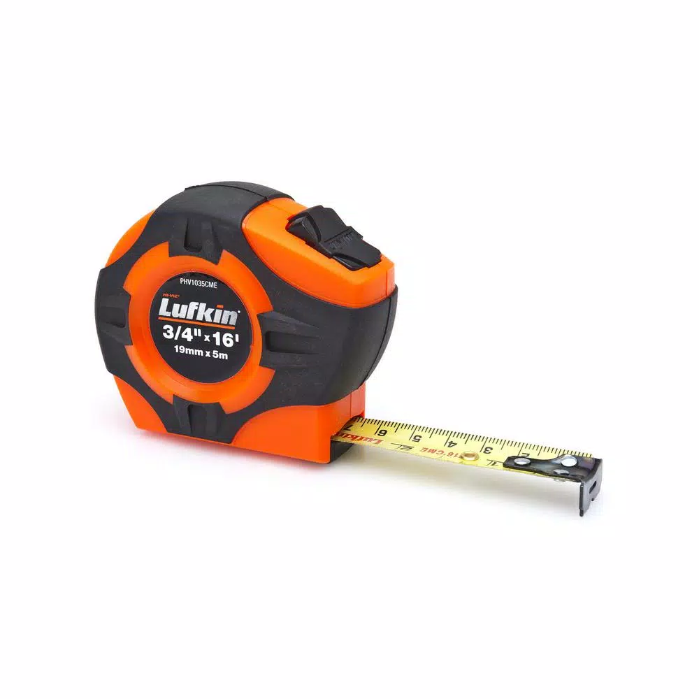 Buy 🛒 Lufkin P1000 Series 3/4 In. X 5m/16 Ft. Hi-Viz Orange SAE/Metric Yellow Clad A30 Blade Power Return Tape Measure 👏
