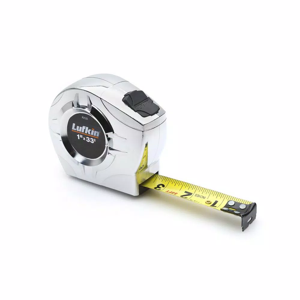 Cheap 🥰 Lufkin P1000 Series 1 In. X 25-ft. Chrome Case Yellow Clad A5-Blade Power Return Tape Measure 🎉