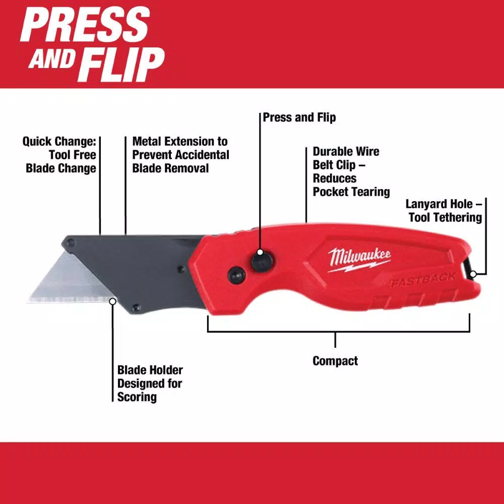 Discount ๐คฉ Milwaukee 25 Ft. X 1.3 In. W Blade Magnetic Tape Measure With 14 Ft. Standout With Fastback Compact Folding Utility Knife ๐ 3 Discount ๐คฉ Milwaukee 25 Ft. X 1.3 In. W Blade Magnetic Tape Measure With 14 Ft. Standout With Fastback Compact Folding Utility Knife ๐ - Image 3