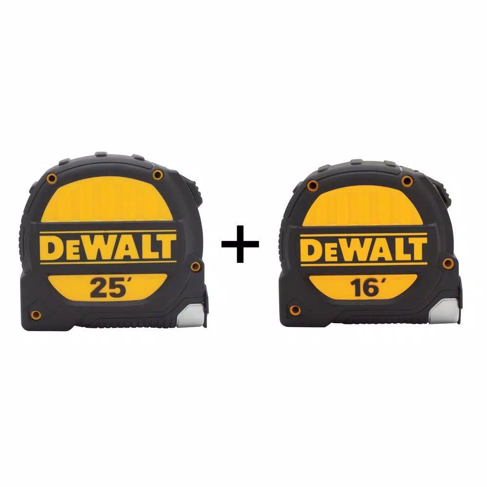 Buy 🎁 DEWALT 25 Ft. And 16 Ft. X 1-1/4 In. Tape Measure Set (2-Pack) ✔️